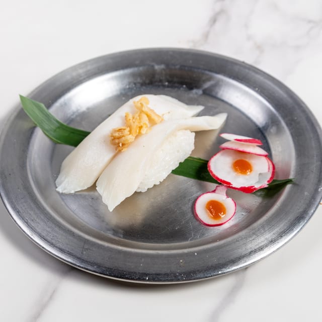 Seared White Tuna Nigiri.