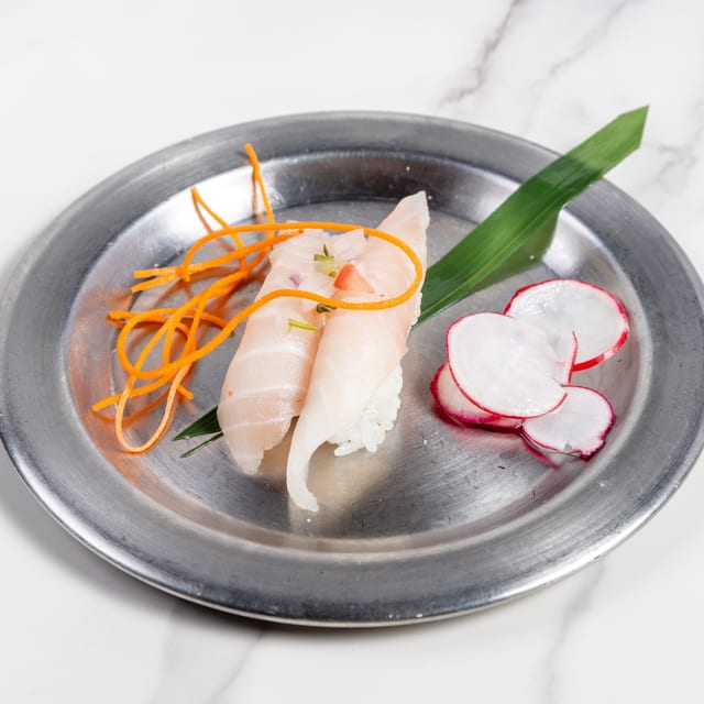 Yuzu Red Snapper Nigiri.