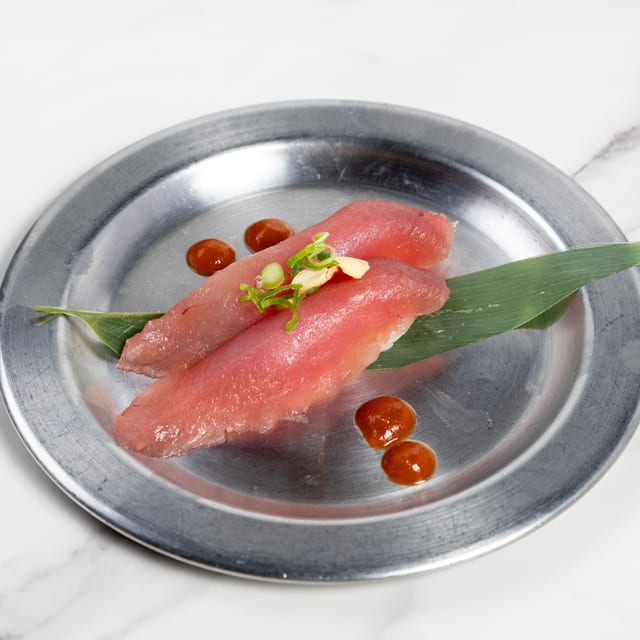Garlic Tuna Nigiri.